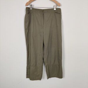 Eric Alexandre Embroidered Cotton Blend Cropped Pants Size EU 44 Y2K Swiftie